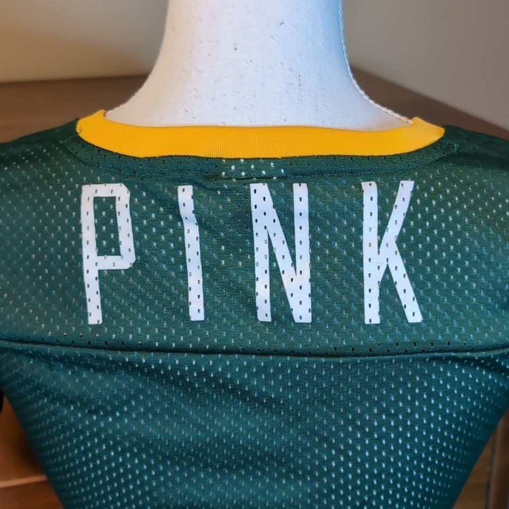 VS PINK GREEN BAY Packers Boxy JERSEY Shirt - Picture 7 of 12